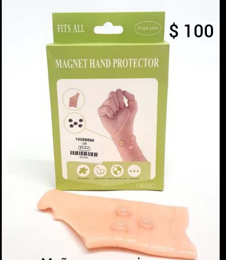 Magnet Wrist Protector Skin-friendly Elastic Hand Pressure Corrector Gloves Skin Color. 1 pcs